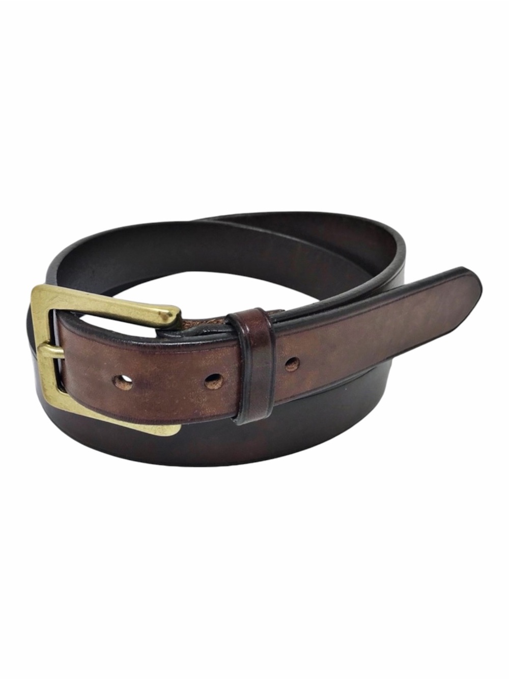 Polo Ralph Lauren Vintage Brown Leather Belt with Solid Brass Buckle Size 34